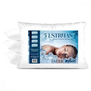 Imagem de Travesseiro Lavável 5 Estrelas 50x70c Poliamida Fria Trisof Branco