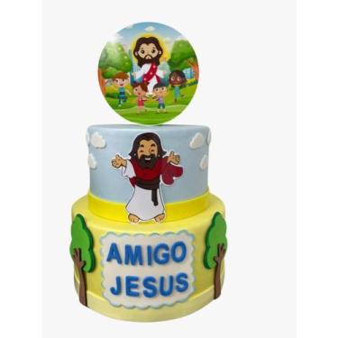 Imagem de Bolo fake amigo jesus - sem  marca