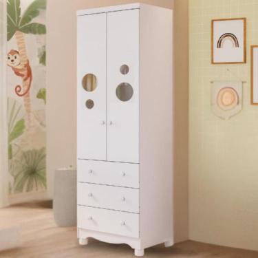 Imagem de Guarda Roupa Infantil Bolinha 2 Portas 3 Gavetas 100% MDF - Faura, Bra