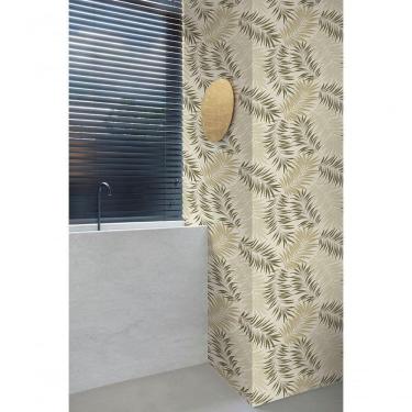 Imagem de Papel De Parede Muse Folhagem Verde Verde E Bege A56202