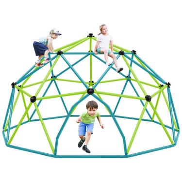 Imagem de Merax Dome Climber, PlayGround Ao Ar Livre para Crianças 3-10 anos Suportando 400 kg, Montagem Fácil Geométrico Dome Verde Azul