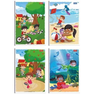 Imagem de Caderno Brochurão Foroni 60 Folhas Embalagem com 10 Unidades