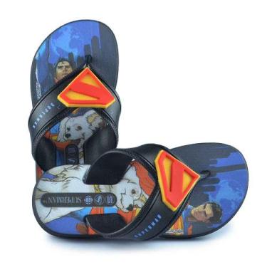 Imagem de Chinelo Infantil Grendene Superman LEGEND 25 23351, 29, Preto