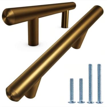 Imagem de Puxadores de armário alpino de 7,6 cm padrão (25, latão antigo)