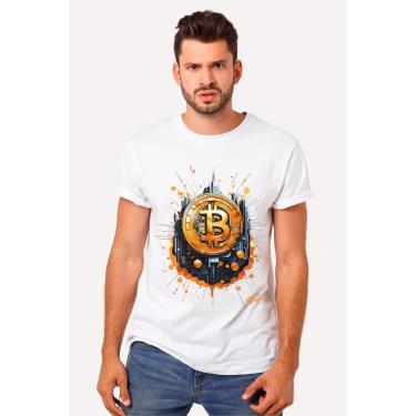 Imagem de Camiseta Nerd Chic Bitcoin Splash-Unissex
