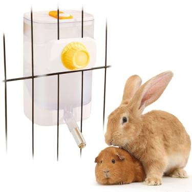 Imagem de Oncpcare Dispensador De Água Para Coelhos 24 Oz Sem Gotejamento Gaiola, Garrafa Automática Suspensa Porquinhos-Da-Índia, Acessórios Gaiolas Grandes E Pequenas Furões Ratos (Branco)