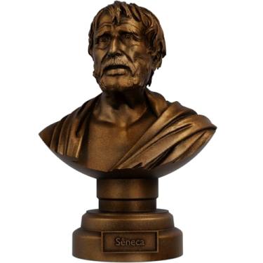 Imagem de Estátua Busto Sêneca - Filósofo Romano (Cor Cobre Antigo)