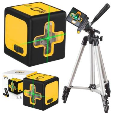 Imagem de Nível Laser 20 Metros com Tripé, 2 Linhas Horizontais e Verticais Nível a Laser Verde profissional Nivelador a Laser com Bateria Recarregável