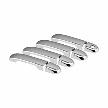 Imagem de SEGADEN Capa de maçaneta cromada compatível com Nissan Versa Tiida Latio 2004-2011 Note 2004-2009 (4 portas sem abertura de passageiro) XG7505A