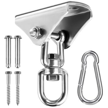 Imagem de Kit giratório de 360° para pendurar para bolsa de boxe, ioga, academia, cadeiras de balanço, trapézio, redes, suporte pesado