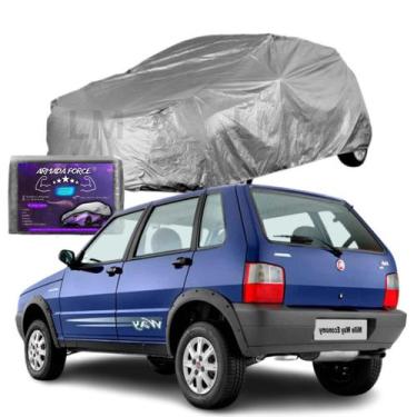 Imagem de Capa Para Cobrir Carro Fiat Uno Impermeável com Elástico sem Forro - A