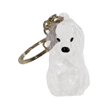 Imagem de IEUDNS Chaveiro em formato de cachorro, garrafa para armazenamento de pelos de animais de estimação, leve, transparente, lembrança, chaveiro para carro, Beagle