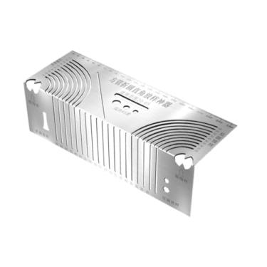 Imagem de Bothyi Ferramenta de marcação de arco angular, riscador, desenho de linha paralela, linear de aço inoxidável, régua de marcação de metal para engenharia, S