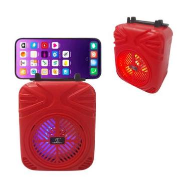 Imagem de Caixinha De Som Bluetooth Led Rgb 10w Suporte Celular Ka-911 - Kapbom,