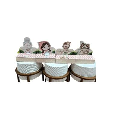 Imagem de 10 Caixinhas Porta Bis para Doces Tema Chapeuzinho Vermelho — Decoração de Festa Infantil, Lembrancinha, Mesa de Doces Personalizada — Kit com 10 unidades