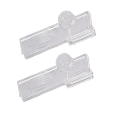 Imagem de Fenteer 2x Clipes de vedação para caixa, clipes para bebidas em caixa, rotação de 180 graus, selador de saco de alimentos, clipe de vedação de, Claro