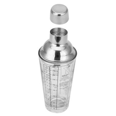 Imagem de Coqueteleira de Vidro Uny Home 400 ml com Tampa em Aço Inox