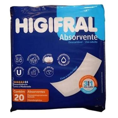 Imagem de Absorvente Higifral Tamanho Único - Pct com 20un, Unico
