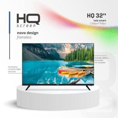 Imagem de Smart TV LED 32" hq HD com Conversor Digital Externo 3 hdmi 2 USB wi-f