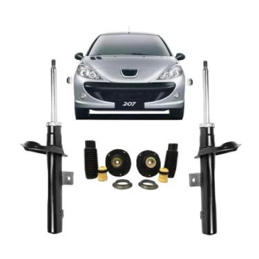 Imagem de 02 Amortecedor Monroe + 02 Kit Batente Peugeot 207 2008 A 2014 Diantei
