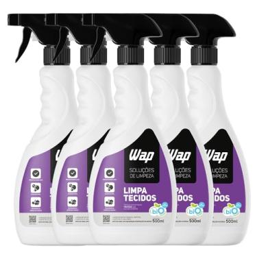 Imagem de Kit 5 Limpa Tecidos Delicados Estofado Carpetes Limpeza Rápida Poeira Biodegradável Fragrância Cereja Avelã 500ml - Wap