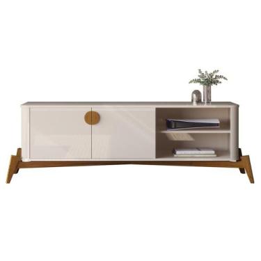 Imagem de Rack Bancada Buriti 1.4 TV Até 55 Pol. Pés de Madeira Maciça - JB Bech