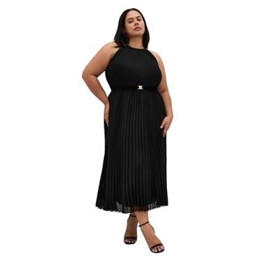Imagem de City Chic Vestido feminino plus size - Ruby Midi, Preto, 50