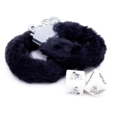 Imagem de Kit Fetiche Algema Em Pelúcia E Dadinhos Acessório Sensual para Dominação e Submissão 66 (PRETO)