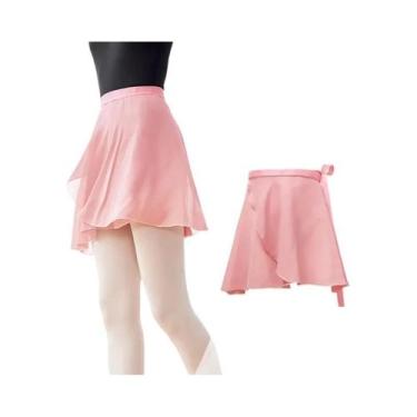 Imagem de Saia Tutu De Chiffon Para Dança, Mini Saia Curta Com Amarração Para Da