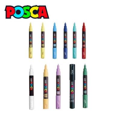 Imagem de Caneta Posca 0.7 PC-1M Uni Cores A Escolha - Uniball, Azul