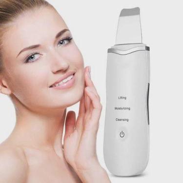 Imagem de Aparelho Peeling Ultrassônico Portátil Limpeza Pele Branco  - MARKELK
