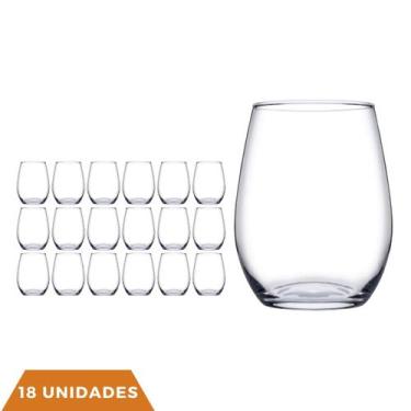 Imagem de Copo Vidro Redondo Transparente Duravel 440ml Amber - 18 Un - PASABAHÇ
