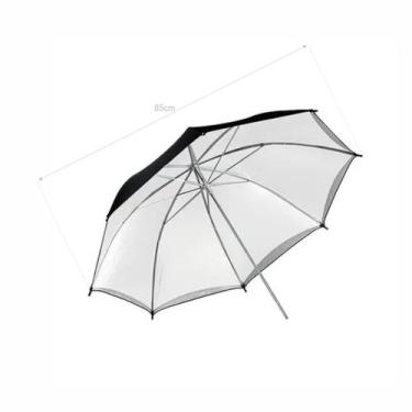 Imagem de Sombrinha Rebatedora Preta/branca e Difusora 85cm Greika