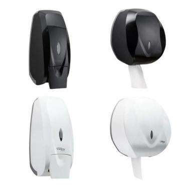 Imagem de Dispenser Rolão Velox + Saboneteira Velox - Premisse, Preto