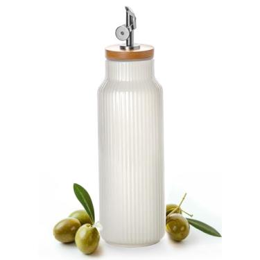 Imagem de Nucookery Frasco dispensador de azeite de oliva de cerâmica de 590 ml para spray de cozinha, recipiente de óleo de cozinha de grande capacidade para armazenamento de vinagre, molho de soja, xarope de