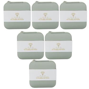 Imagem de Ciulaiy Caixa de joias de viagem para dama de honra, organizador de joias, pequena festa de despedida de solteira, caixas de presente de dama de honra, mini organizador de armazenamento (8, tecido