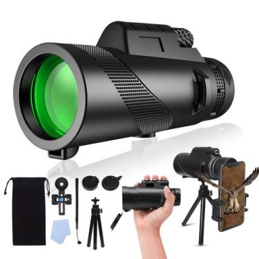 Imagem de Telescópio monocular WAONIQ de alta potência 10x40mm HD Preto