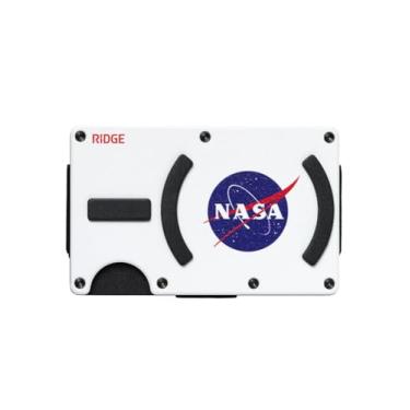 Imagem de Ridge Carteira masculina compacta e minimalista e porta-cartão, carteira masculina com bolso frontal com proteção RFID com alça de dinheiro integrada, Nasa (MAGSAFE), One Size, Borda hexagonal