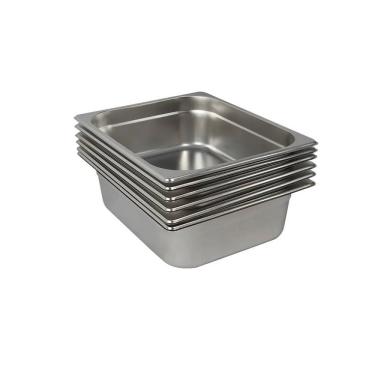 Imagem de 6 Cubas Gastronômica Buffet GN 1/1 100mm Aço Inox Sem Alça