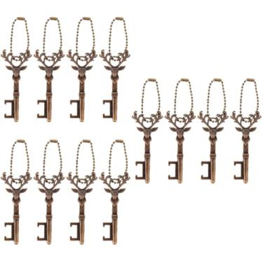 Imagem de ABOOFAN Abridor de garrafas com cabeça de veado, chifre, abridor de cerveja, portátil, utensílios de Natal, abridores de garrafas, abridores de lata de Natal, abridor de lata de vinho, liga de zinco