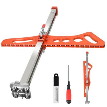 Imagem de Ferramenta de corte de drywall, cortador de drywall dobrável, ferramenta de posicionamento duplo de empurrar à mão, cortador de placa de gesso (pacote com 1)