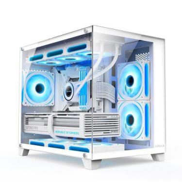 Imagem de Gabinete Gamer Hyrax HGB730, Mini Tower, M-ATX, Frontal e Lateral em V