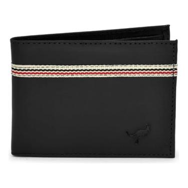 Imagem de Carteira Masculina Porta Cartão Couro Legítimo com plástico(Preto)