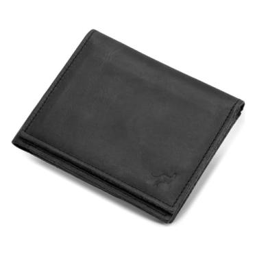 Imagem de Carteira Couro Legítimo Porta Cnh/cartões/cédulas com visor(Preto)