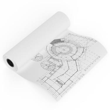 Imagem de MFLABEL Papel de formato amplo 91,4 cm x 150' papel plotter 1 rolo de ligação CAD 9 kg 5 cm núcleo para impressão CAD em impressoras jato de tinta de grande formato
