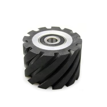 Imagem de 1 peça 75x50mm Roda de contato de borracha Esmerilhadeira de suporte traseiro Roda intermediária, G 6202 instalado 12,7