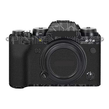 Imagem de X-T4 Adesivo de capa de câmera para FujiFilm X-T4 protetor de câmera película protetora anti-arranhões decoração XT4 (titânio de circuito)