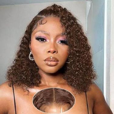Imagem de Perucas Srakuw Wear and Go sem cola Chocolate Brown Water Wave