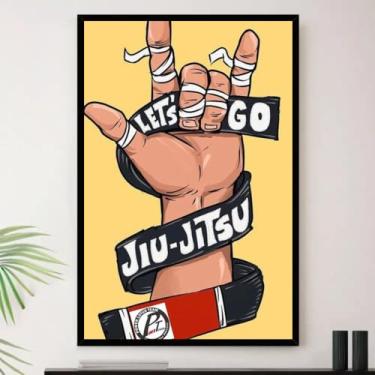 Imagem de Genérico, Quadro Jiu Jitsu Faixa Preta Luta Decorativo A3 35x45cm