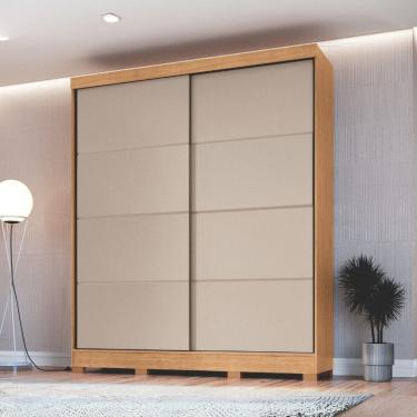 Imagem de Guarda Roupa Casal 2 Portas de Correr com Pés em MDF Pontal Móveis Castro